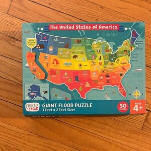 Giant Floor Puzzle - Colorful USA Map